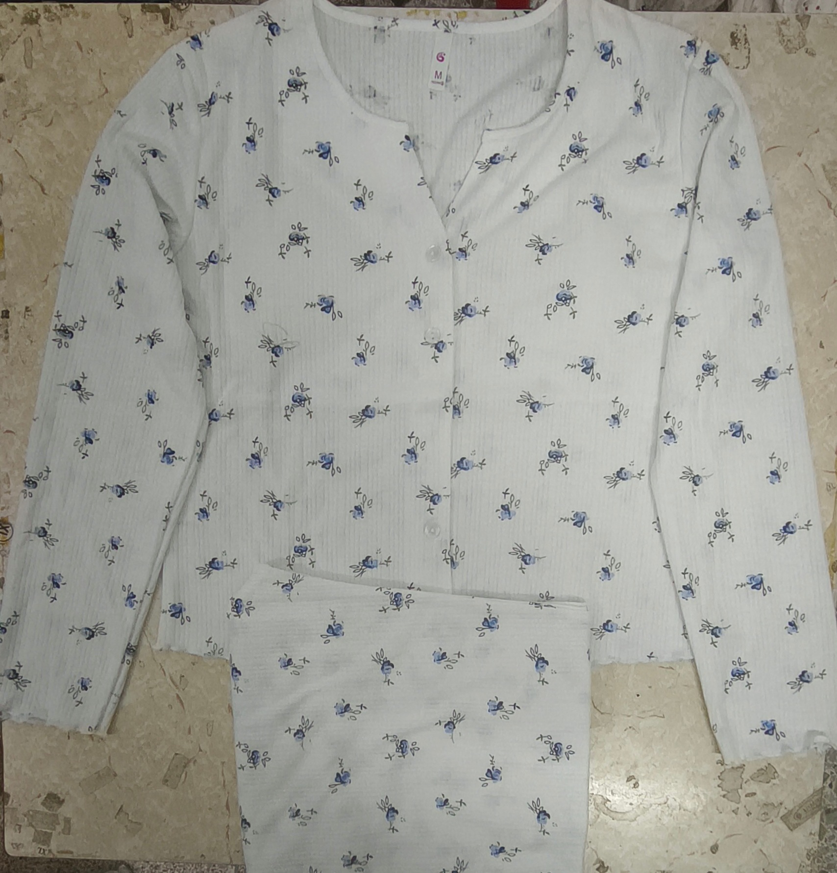 F-가슴 패드 341# 뉴 블루 플라워 포함