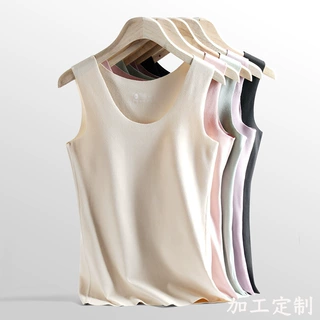 【加工定制】阳离子无痕保暖背心女修身双面磨毛打底内衣秋冬