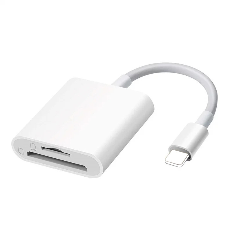 Aplicable a apple iphone teléfono móvil convertidor SD dos-a-uno tarjeta SD tf OTG lector de tarjetas de memoria cable adaptador