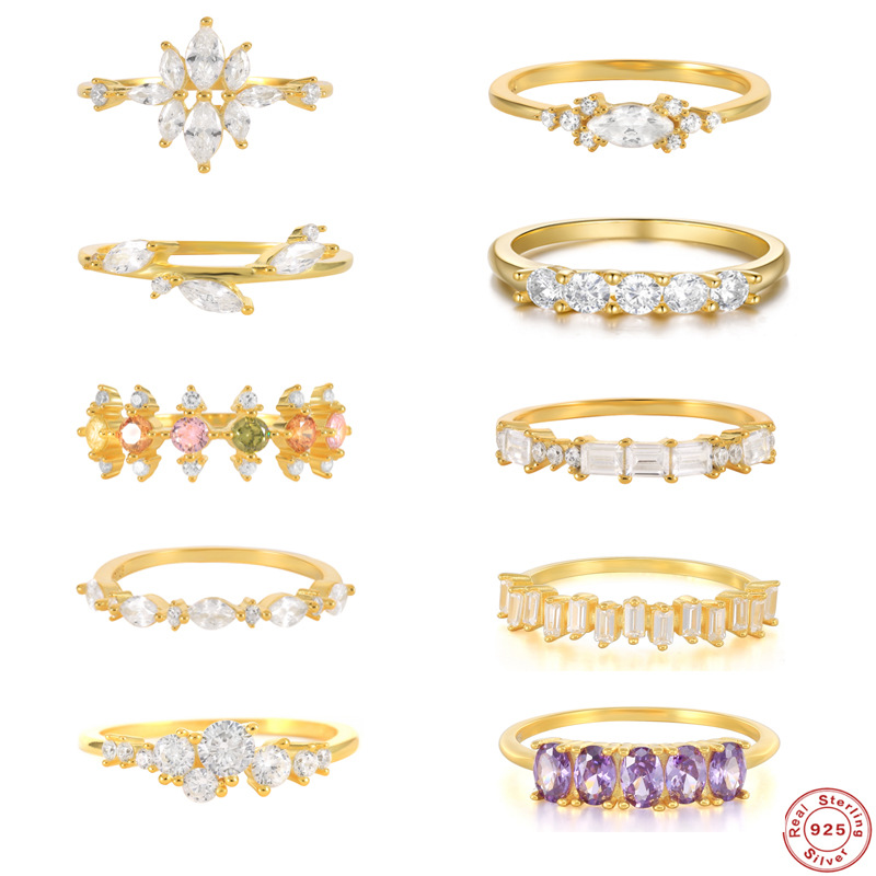 Full Diamond Luxury Ring, High-End Banquet Dinner Super Flash Ring, Engagement Wedding Diamond Ring, Index Finger Ring