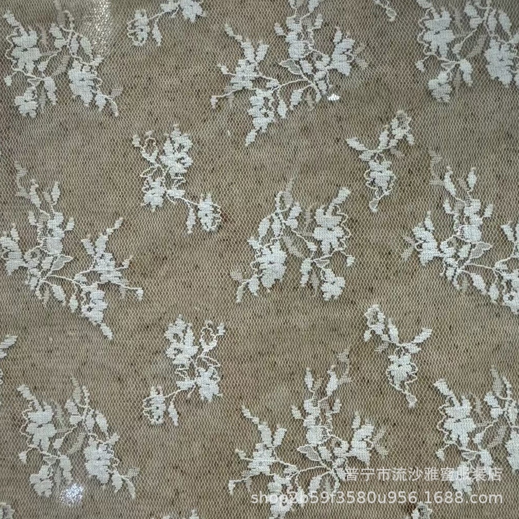 Malla jacquard elástica suave al por mayor, tela de malla de spandex de brocado, tela floral pequeña en forma de diamante de amor, colección de puntos