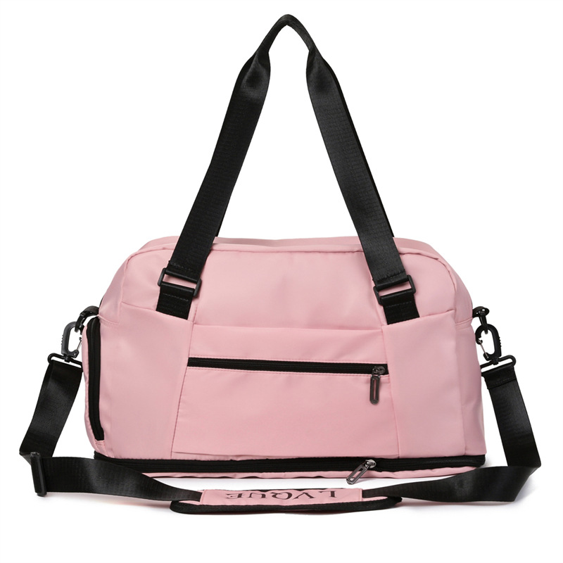 Bolsa de yoga deportiva de moda súper caliente de comercio exterior, bolsa de almacenamiento de equipaje de gran capacidad separada en seco y húmedo, bolsa de viaje al aire libre de corta distancia