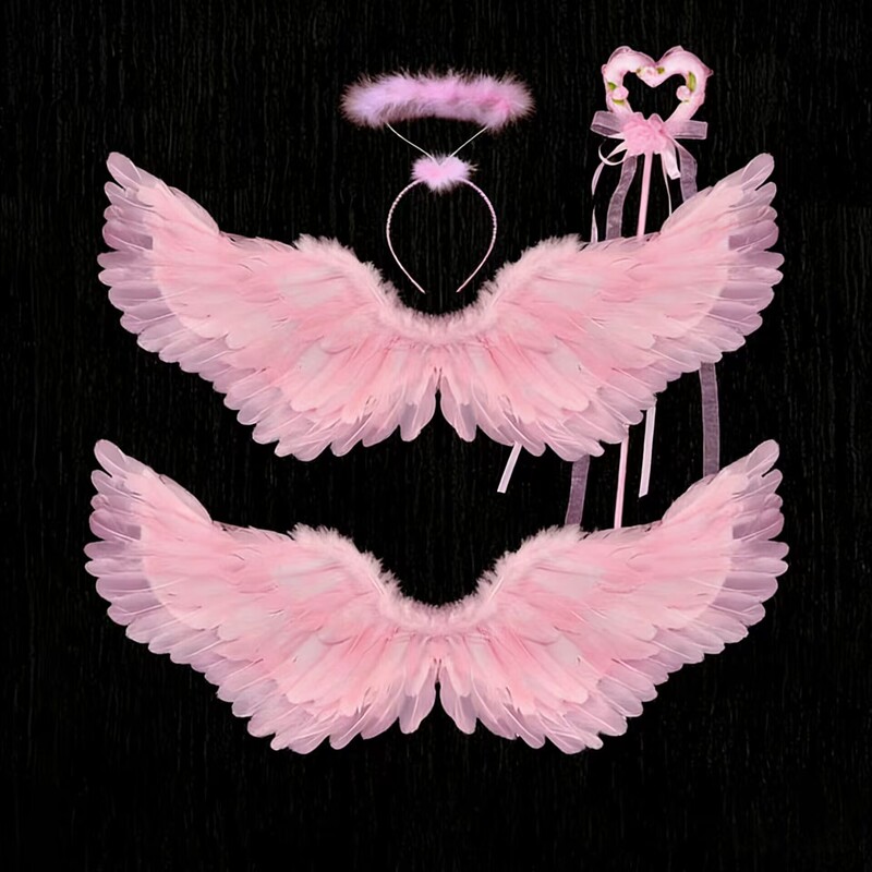 Children's and Adult Angel Wings Pink Angel Feather Wings Props Halloween Wings Props Wholesale Children's and Adult Angel Wings Pink Angel Feather Wings Props Halloween Wings Props Wholesale