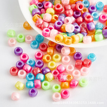 厂家直销塑料亚克力大孔桶珠 6*9mm桶珠手串配件 24色diy串珠饰品