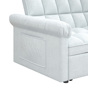 Modern Simple Light Coffee Cotton and Linen Folding Sofa Small Apartment Living Room Bedroom Storage Dual-Purpose Functional Sofa Bed