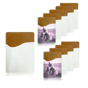 Sublimation Card Holder Leather Mobile Phone Back Sticker Card Holder DIY Mobile Phone Leather Thermal Transfer Mobile Phone Back Sticker Card Holder Leather