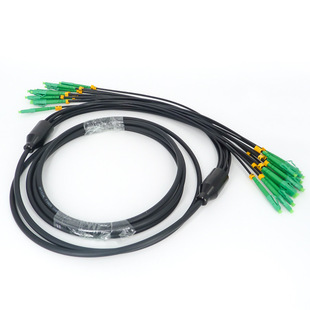 Outdoor optical cable single-mode fiber LC-LC armored TPU flexible jumper 12-core field armored pigtail 1/3 m