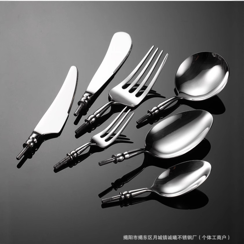 卸売 304 ステンレス鋼ボールビーズハードウェアヘッド半完成西洋食器厚みのある固体旋盤部品ナイフ、フォーク、スプーンアクセサリー|undefined