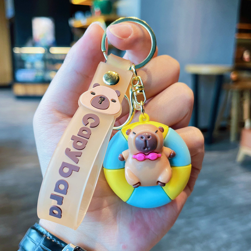 漫画カピバラカピバラキーホルダーペンダントクリエイティブかわいい人形カップル車のペンダント小さなギフト卸売|undefined