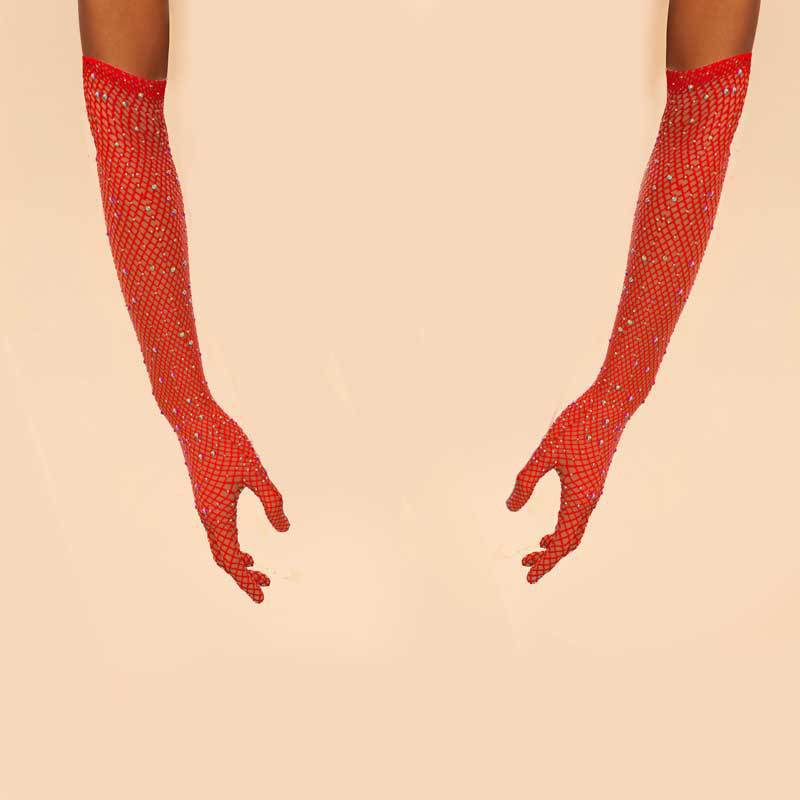 Fishing net, gloves