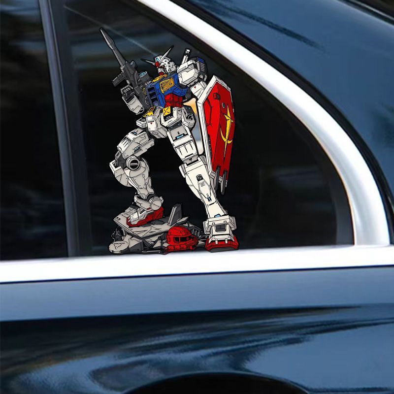 Assault Freedom Gundam Electric Car Trunk Computer Scratch Blocking Body Sticker Car Window Waterproof Decorative Sticker