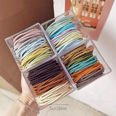 Red Velvet Hair Tie Rubber Band Girl Hairstyle Band Korean Simple Hair Accessory 2022 New Rubber Band Summer Hair Tie
