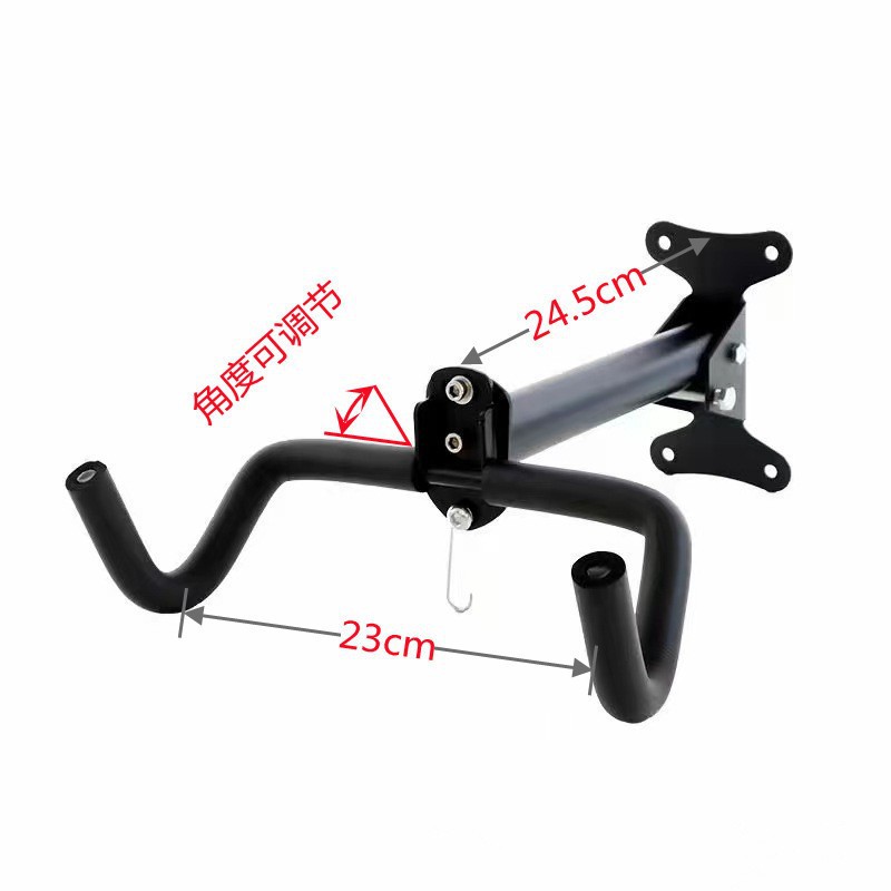 Gancho de bicicleta de montaña pared de la bicicleta fija doble gancho plegable retráctil móvil colgando bastidor de estacionamiento rack