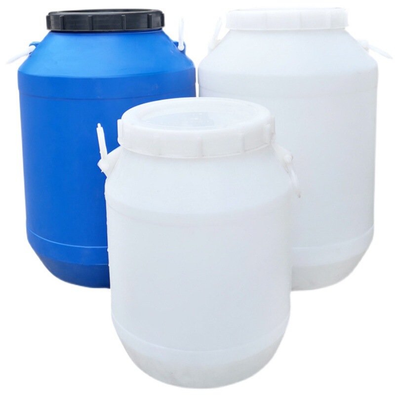化学バレル プラスチックバレル 50kg 水貯蔵バレル 食用発酵バレル 塗料バレル 廃液バレル カバー付きオイルバレル|undefined