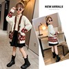 girl Autumn sweater Cardigan Western style 2021 new pattern Korean Edition CUHK Outside the ride Twist children Sweater coat