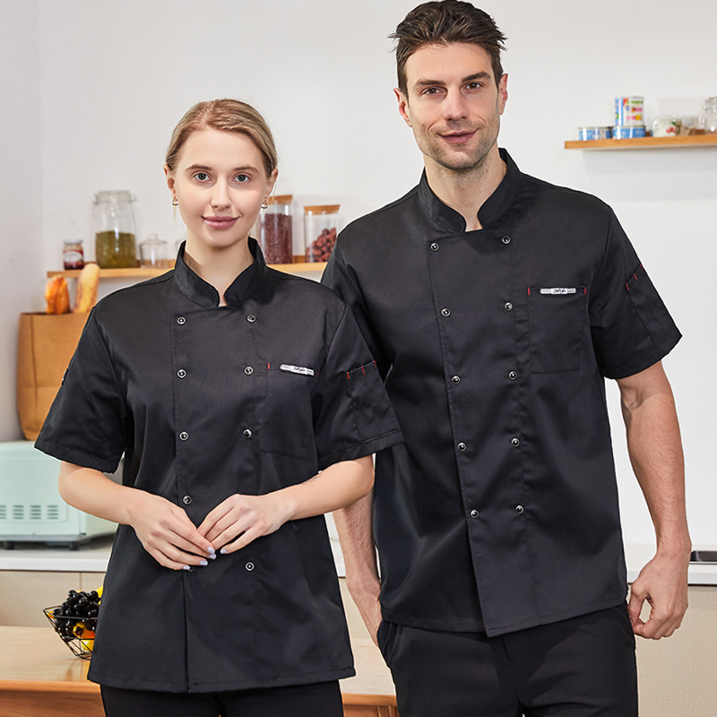 Ropa de chef de alta gama con hebilla para hombres, venta al por mayor, chef de hotel, ropa de cocina, ropa de trabajo de cocina, ocupación