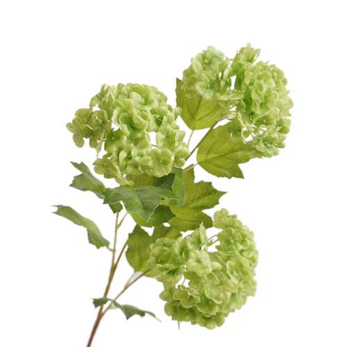 High-quality artificial flower feel moisturizing hydrangea single artificial flower snowball living room table decoration floral wood hydrangea