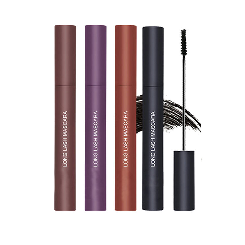 彩色眼睫毛膏打底防水不晕染纤长卷翘加密紫色棕色定型液女批发