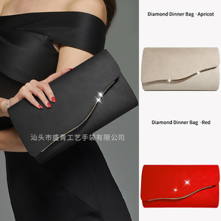 Cross-border e-commerce new velvet European and American fashion simple dinner bag high-class suede temperament socialite clutch