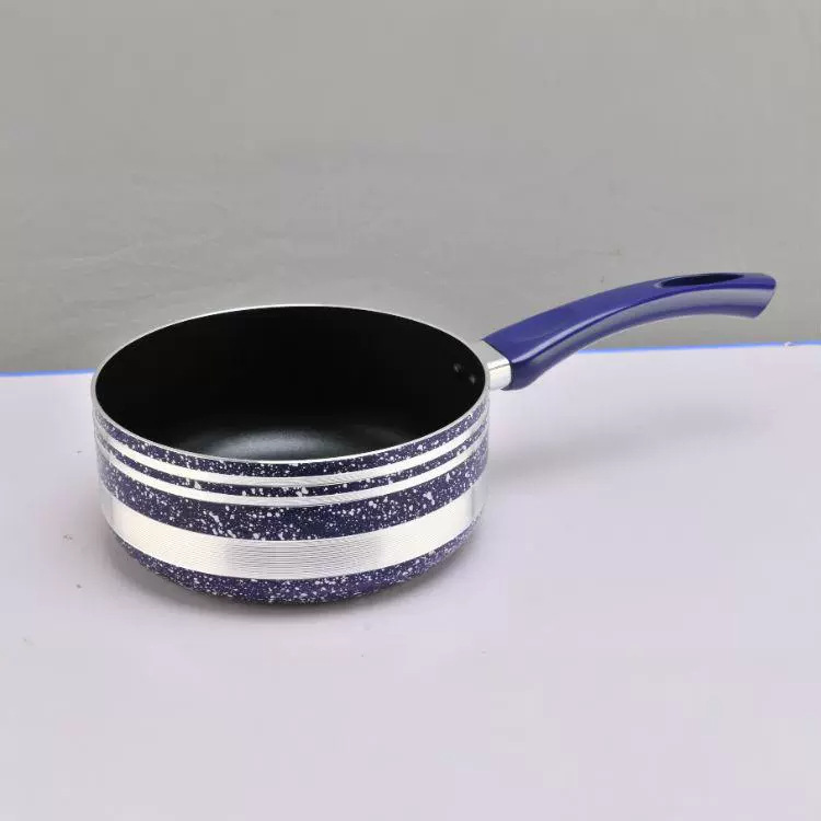 10 piezas de aluminio color sopa olla antiadherente wok leche olla profunda pan con tapa de vidrio transparente con mango