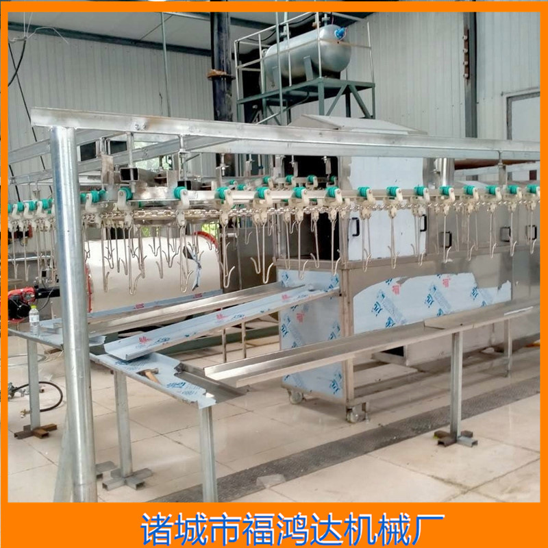 轨道式炸扒鸡生产线价格 福鸿达扒鸡油炸机