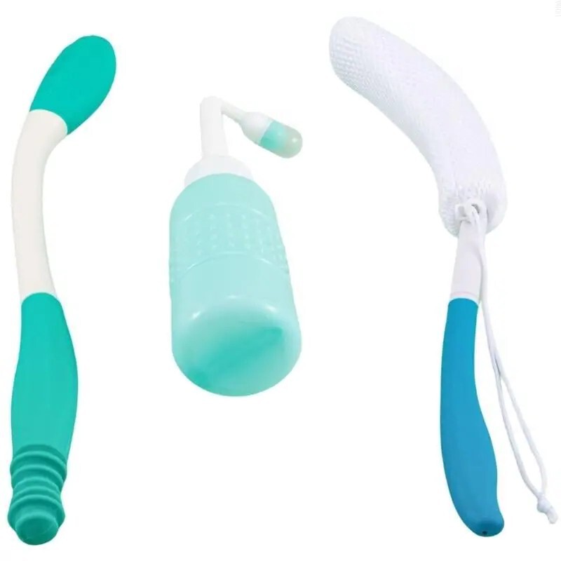 Non-Slip Curved Handle Bath Brush Plus Buttocks Wiping Tool, Toilet Wiper and Gynecological Washer Cross-Border Set Non-Slip Curved Handle Bath Brush Plus Buttocks Wiping Tool, Toilet Wiper and Gynecological Washer Cross-Border Set