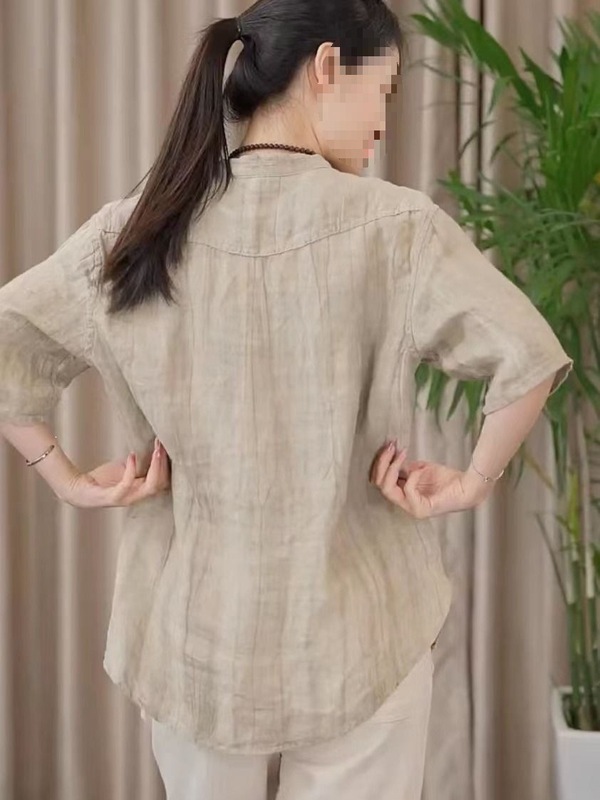 メンズ夏の新しいスタイルのライトラグジュアリー高品質プリーツ軽くて通気性のあるTシャツルーズファッショングレーアプリコットホワイトなし|undefined