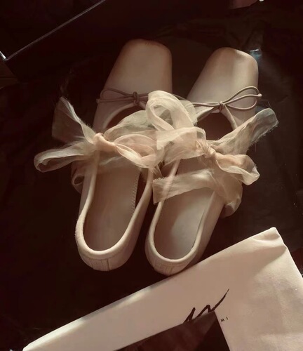  spring and summer bow pig nose women's shoes retro square toe flat strap single shoes fairy ballet shoes for women