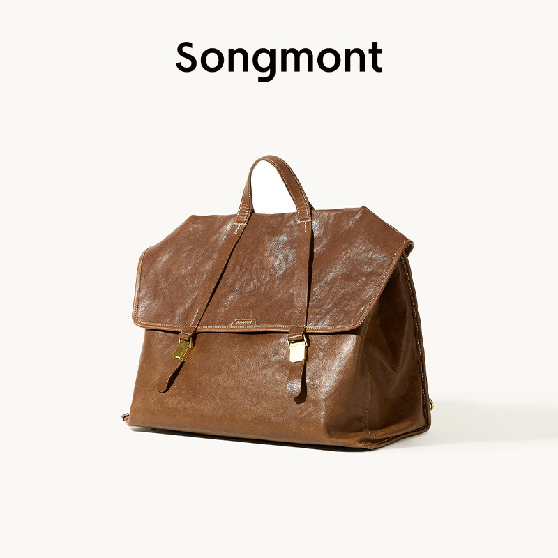 【郭柯宇同款】Songmont山下有松山行游历公文包植鞣皮斜挎双肩包|undefined