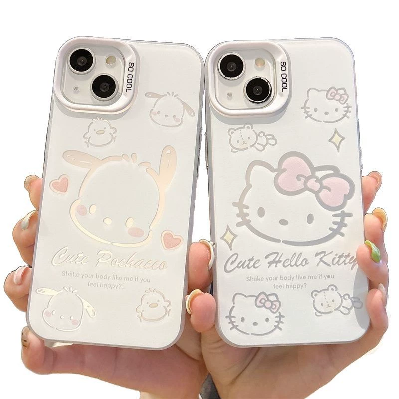 Hello Kitty, яблоко, кукла, совместим с iPhone 16, мультяшный чехол для телефона, 16promax, iphone, 15plus, 12