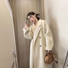 美拉德中长款毛呢外套女小个子慵懒赫本秋冬加绒加厚呢子大衣