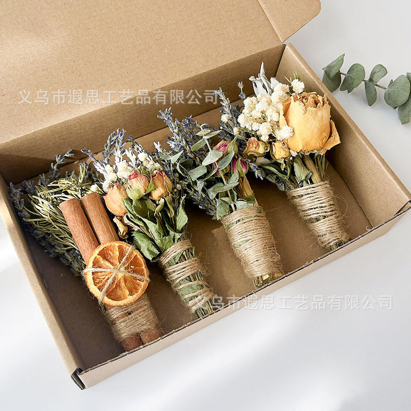 Rose Cinnamon Sweet Orange White Sage Peruvian Sacred Wood Lavender Handmade Meditation Purification Set White Sage