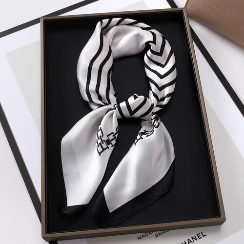 70 square scarf silk scarf striped three-dimensional digital printing women's silk scarf professional scarf satin chiffon silk scarf wholesale