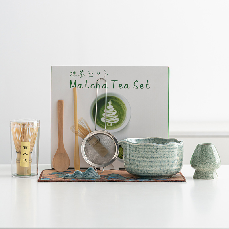 日式抹茶茶具套装陶瓷抹茶碗茶道配件打抹茶工具搅拌器茶筅套装|undefined