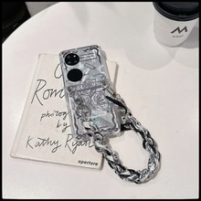 适用华为Pocket2手机壳PocketS折叠屏P50Pocket链条丝巾P60女挂绳