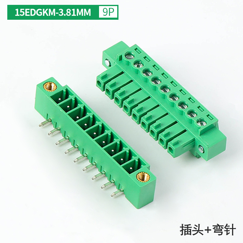 15edgk-3.8mmプラグインpcb端子ベンディングストレートソケット2/3/4/16p耳付フランジ|undefined