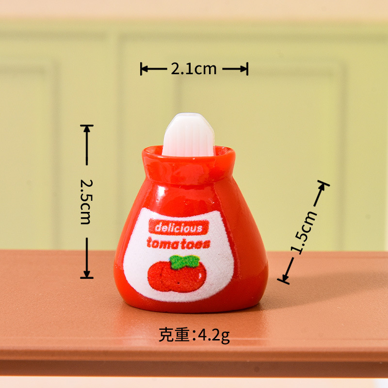 かわいい漫画のクマバーガー diy 装飾アクセサリードールハウスミニチュアシーン手作りデスクトップ装飾品|undefined