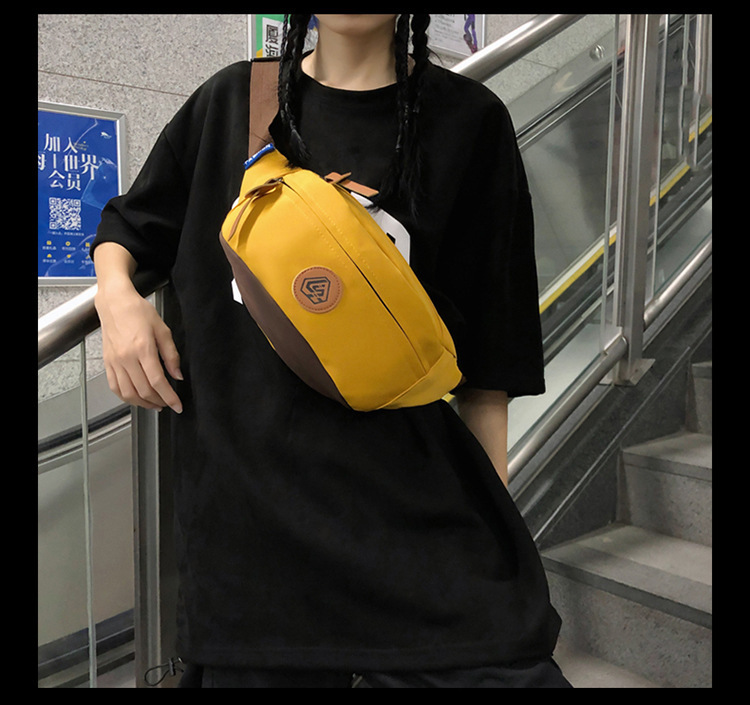 Simple and sporty trendy brand chest bags for both men and women, student waist bags, large-capacity niche single-shoulder bags, crossbody bags for women undefined