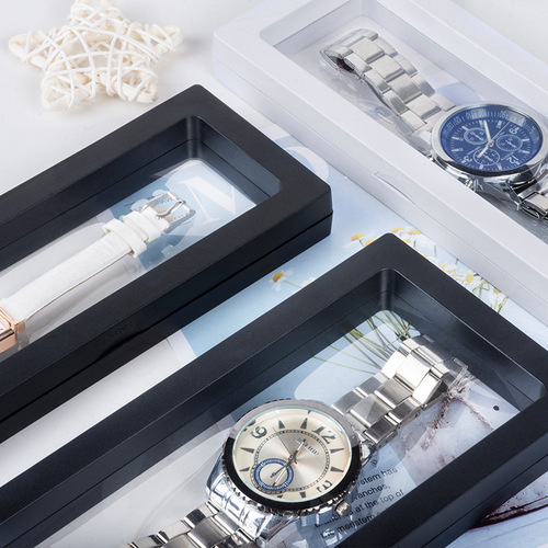Brushed belt light watch storage box high-end watch box single portable mechanical watch storage bag jewelry box