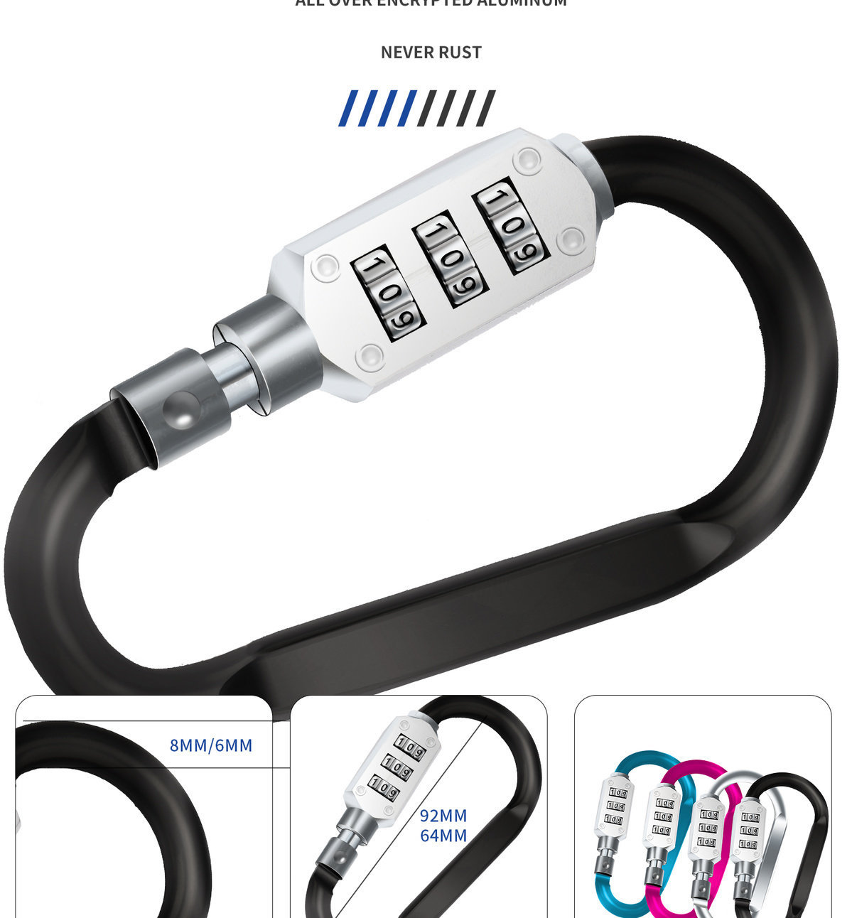 Electric vehicle helmet lock, password lock, electric vehicle hook, anti-theft helmet lock, front basket lock, password luggage lock