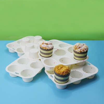 新款6连孔硅胶蛋糕模具圆形DIY慕斯模甜点盘易脱膜耐高温蛋糕模具|ru