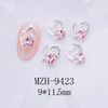 Three dimensional fake nails for manicure for nails, accessory, metal nail decoration for St. Valentine's Day