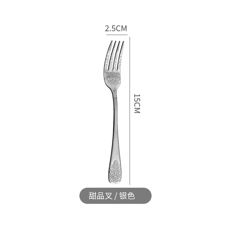 国境を越えた1010アマゾン金色ステンレス洋食食器ホテルステーキナイフフォークスプーン復古四点セット|undefined