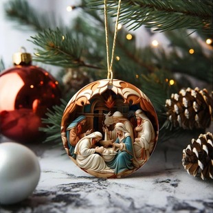 In-Stock American-Style Church Baptism Baby Birth Plaque Pendant Party Wall Decoration Easter Holiday Home Decor