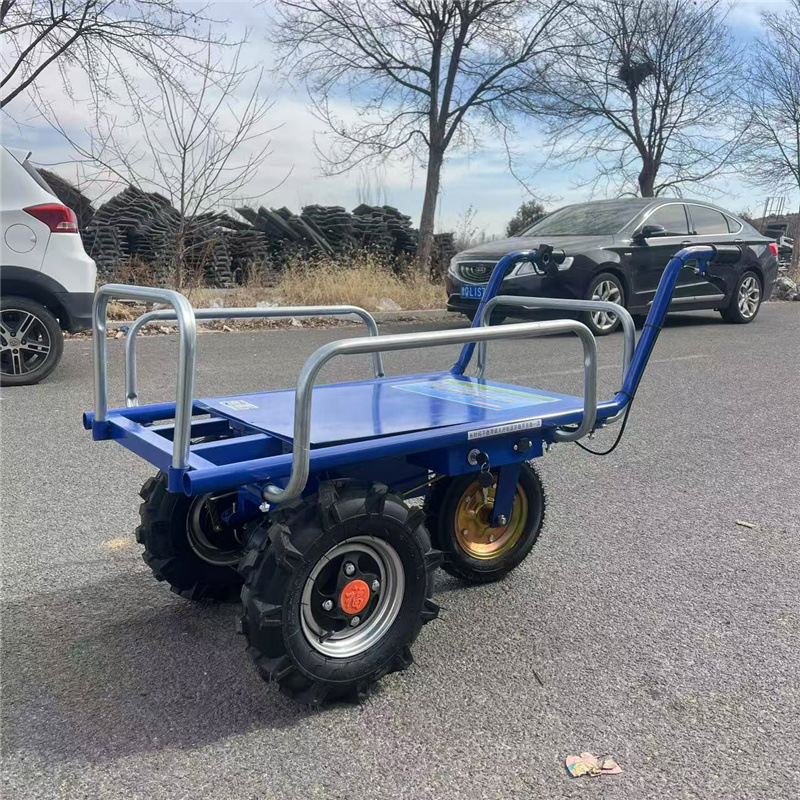 农用手推车电动鸡公车山地越野爬坡搬运车仓库运输手推老虎车