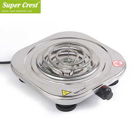 Super Crest 跨境欧规家用小型电热炉 旋钮式开关家用电炉加热