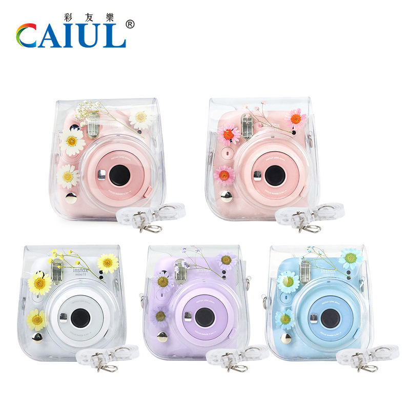 For Instax mini12/11/9/8 camera bag transparent daisy gyptian star camera storage bag