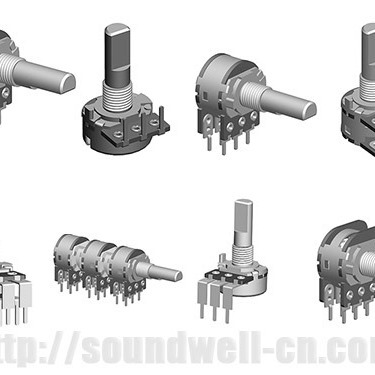 电位器选型  国产电位器比较好  RD16金属柄电位器