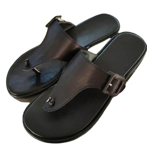 Cross-border foreign trade new European and American  set of casual low-cut thong pink slippers with empty platform heels on the foot side and empty back