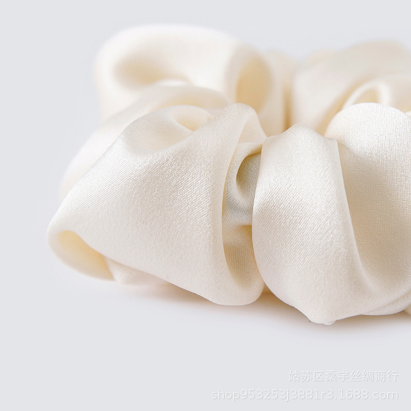 19 M 3,5 CM banda de pelo de seda banda de goma gruesa alta elástica Cola de Caballo updo cuerda de pelo accesorios para el cabello hembra Flor de seda de morera tocado